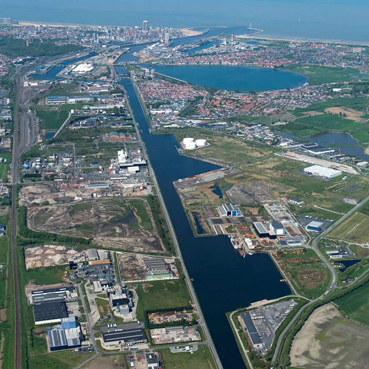 Haven Oostende ondernemen luchtfoto