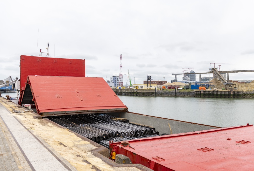 Lading staal Haven Oostende