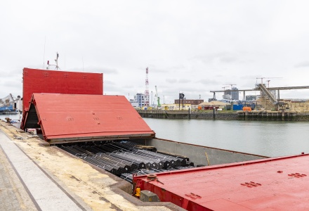 Lading staal Haven Oostende